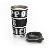 Support The Police White Stainless Steel Travel Mug