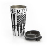 American Downwards Flag Stainless Steel Travel Mug