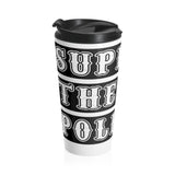 Support The Police White Stainless Steel Travel Mug