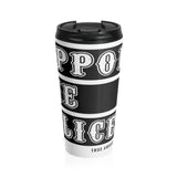 Support The Police White Stainless Steel Travel Mug