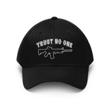 Trust No One White Twill Hat