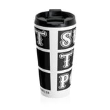 Support The Police White Stainless Steel Travel Mug