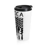 American Downwards Flag Stainless Steel Travel Mug