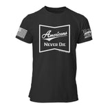 Americans Never Die Gray Mens Tee