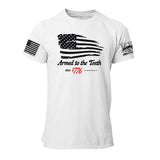 Armed To The Teeth White Flag Mens Tee