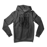 American Downward Black Flag Gray Hoodie