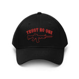 Trust No One Red Twill Hat