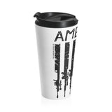 American Downwards Flag Stainless Steel Travel Mug