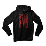 America Downward Red Flag Hoodie