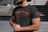 Trust No One AR-15 Red Mens Tee