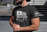 Don't Tread on Me White & Black Flag Mens Tee