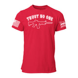 Trust No One AR-15 White & Black Mens Tee